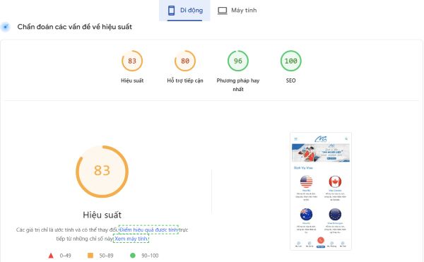 Tối ưu tốc độ load ở mobile