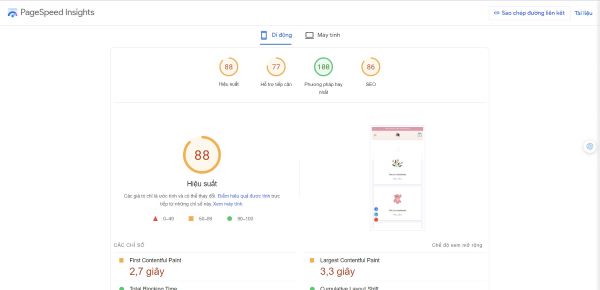 Tối ưu tốc độ load tại mobile